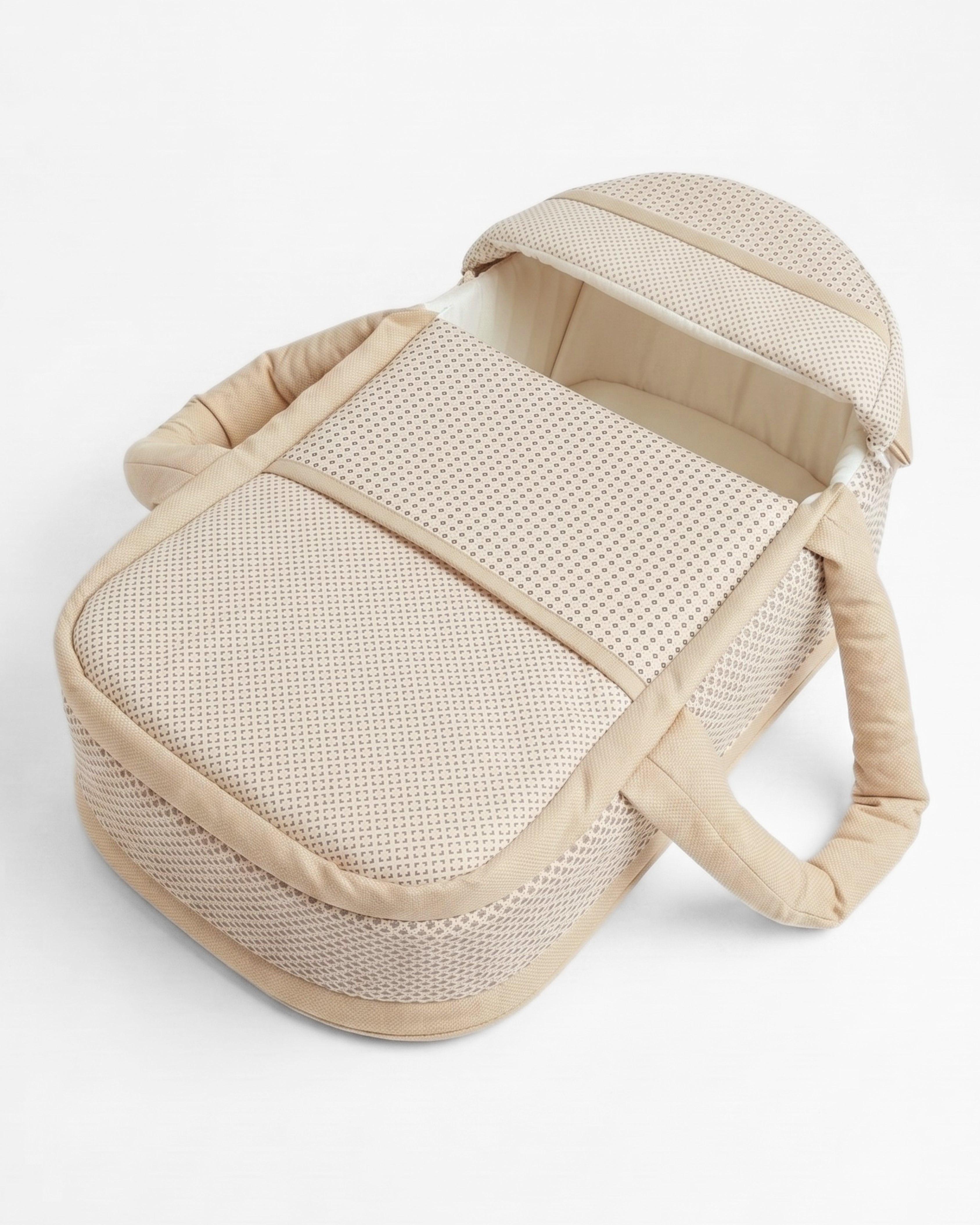 Convertible Infant Carry Cot - Baby Travel Bed - Soft Beige