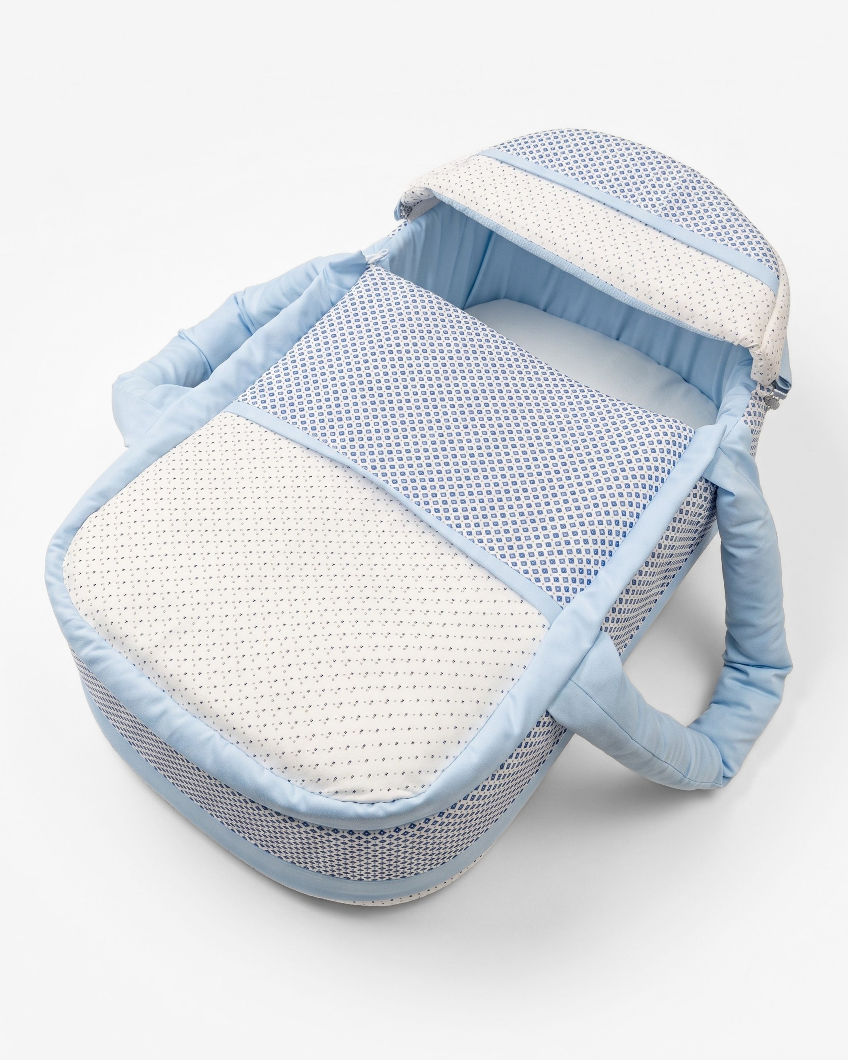 Convertible Infant Carry Cot - Baby Travel Bed - Dusty Blue
