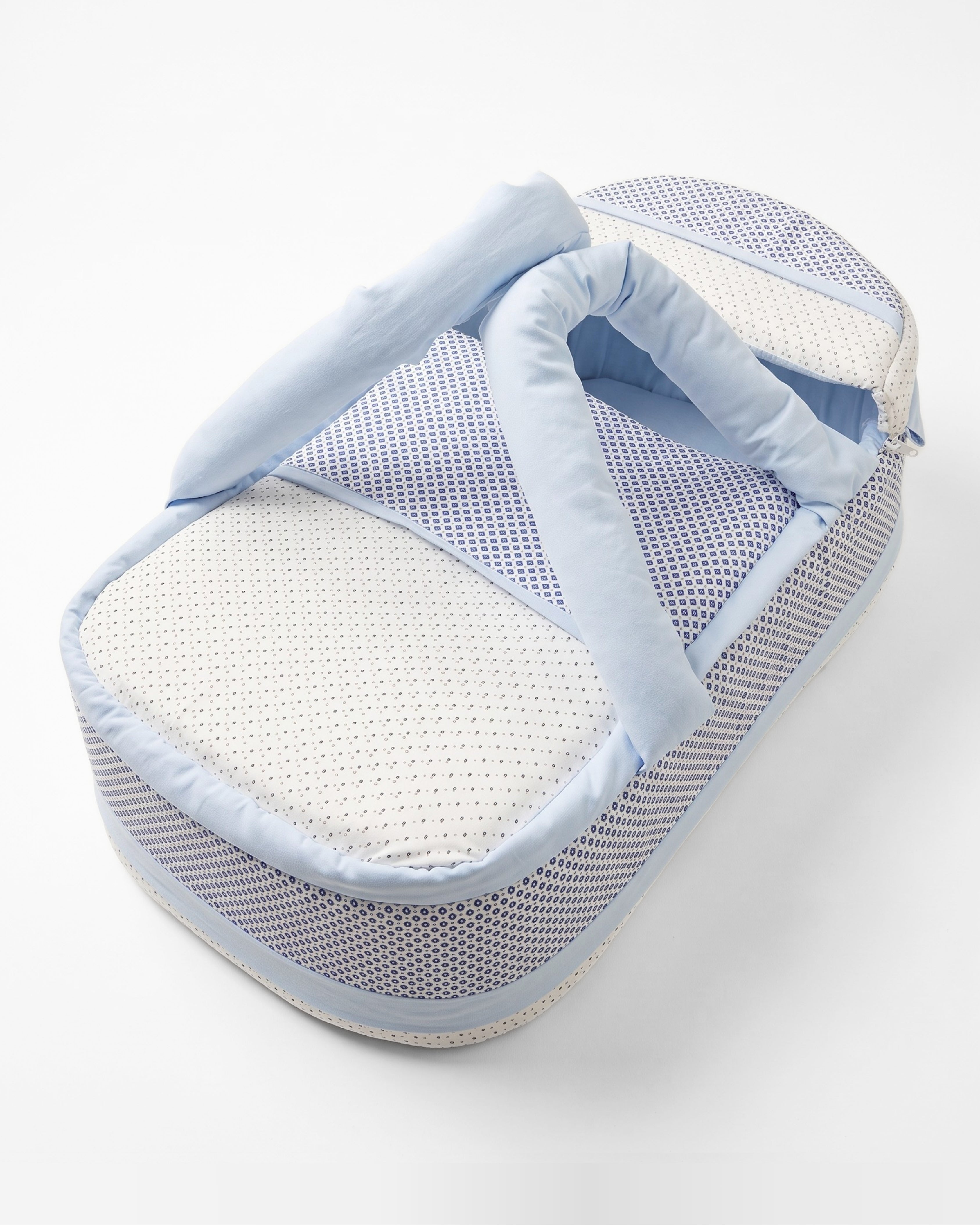 Convertible Infant Carry Cot - Baby Travel Bed - Dusty Blue