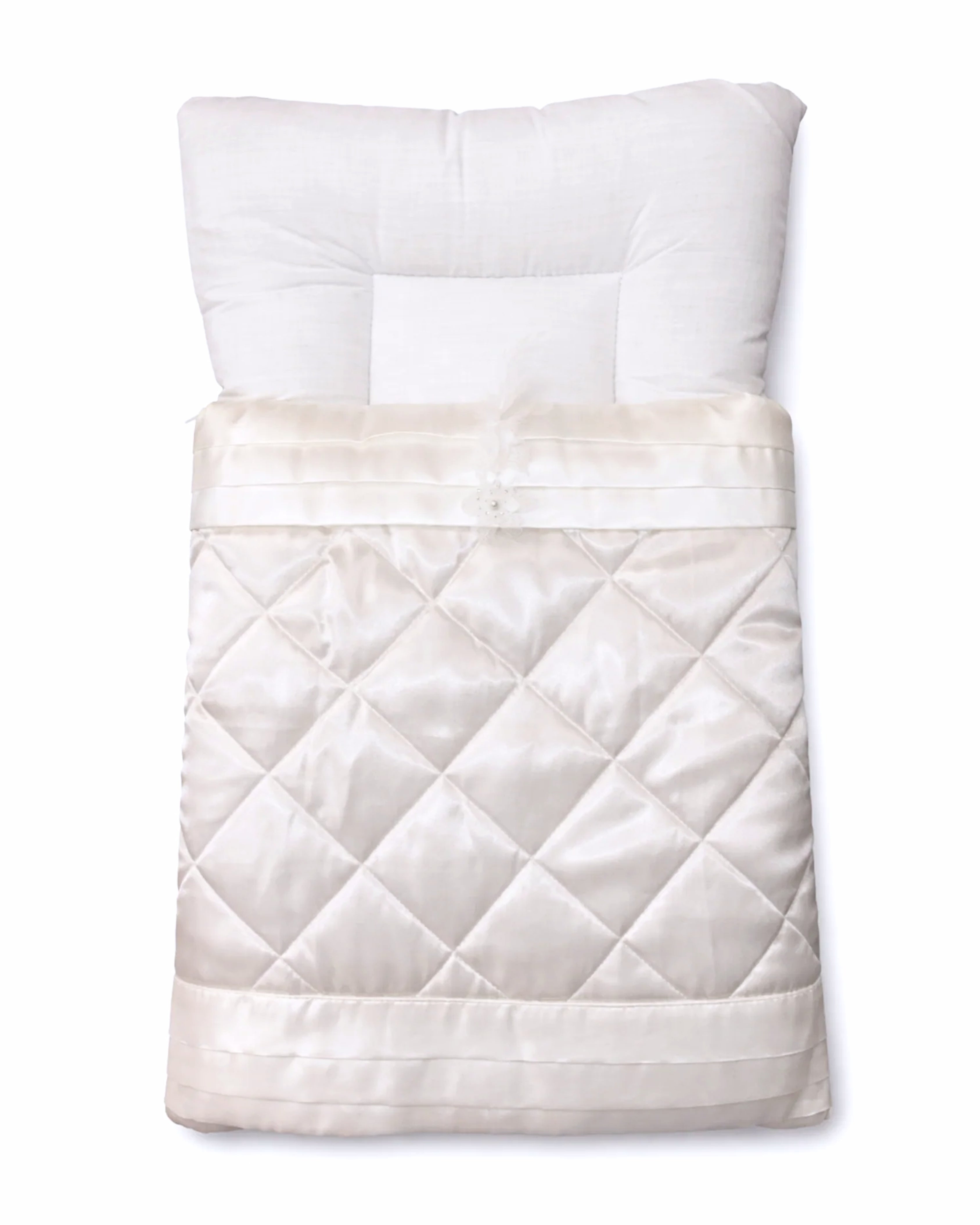Carry Nest - Baby Sleeping Bag - (Pearl Satin)