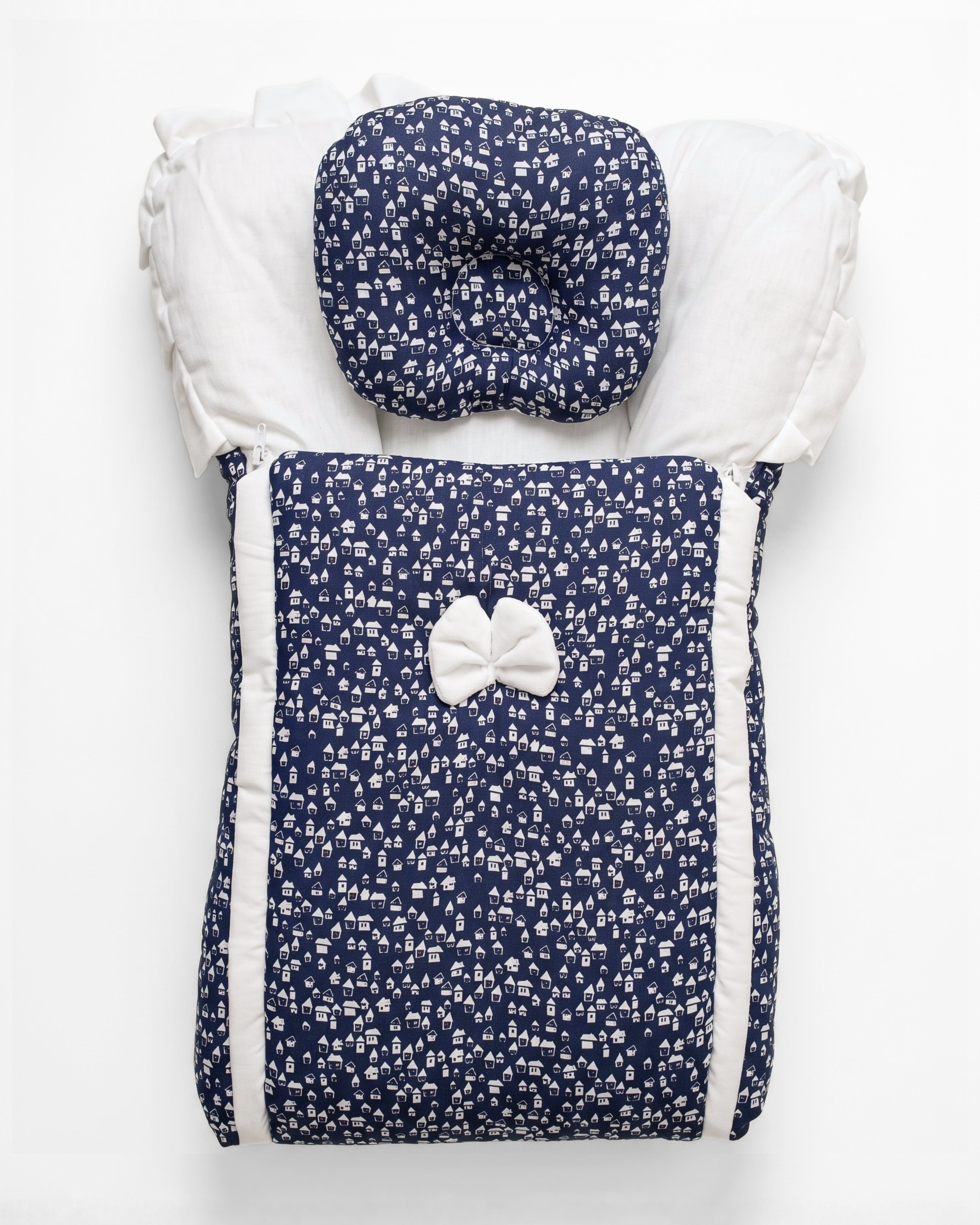 Carry Nest 2 PC - Baby Sleeping Bag - Navy Cottage