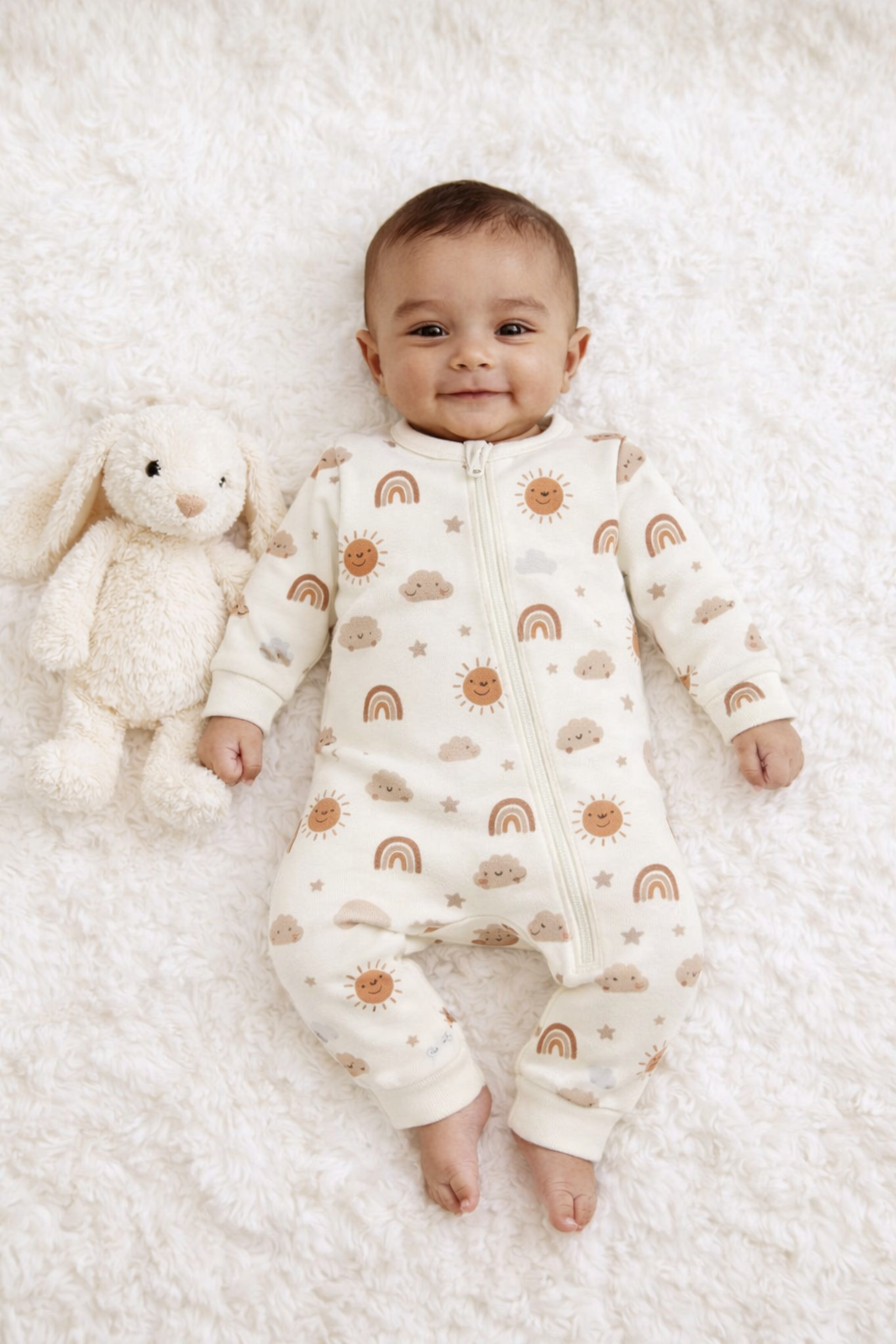 Sky Friends - Fleece Zipper Romper