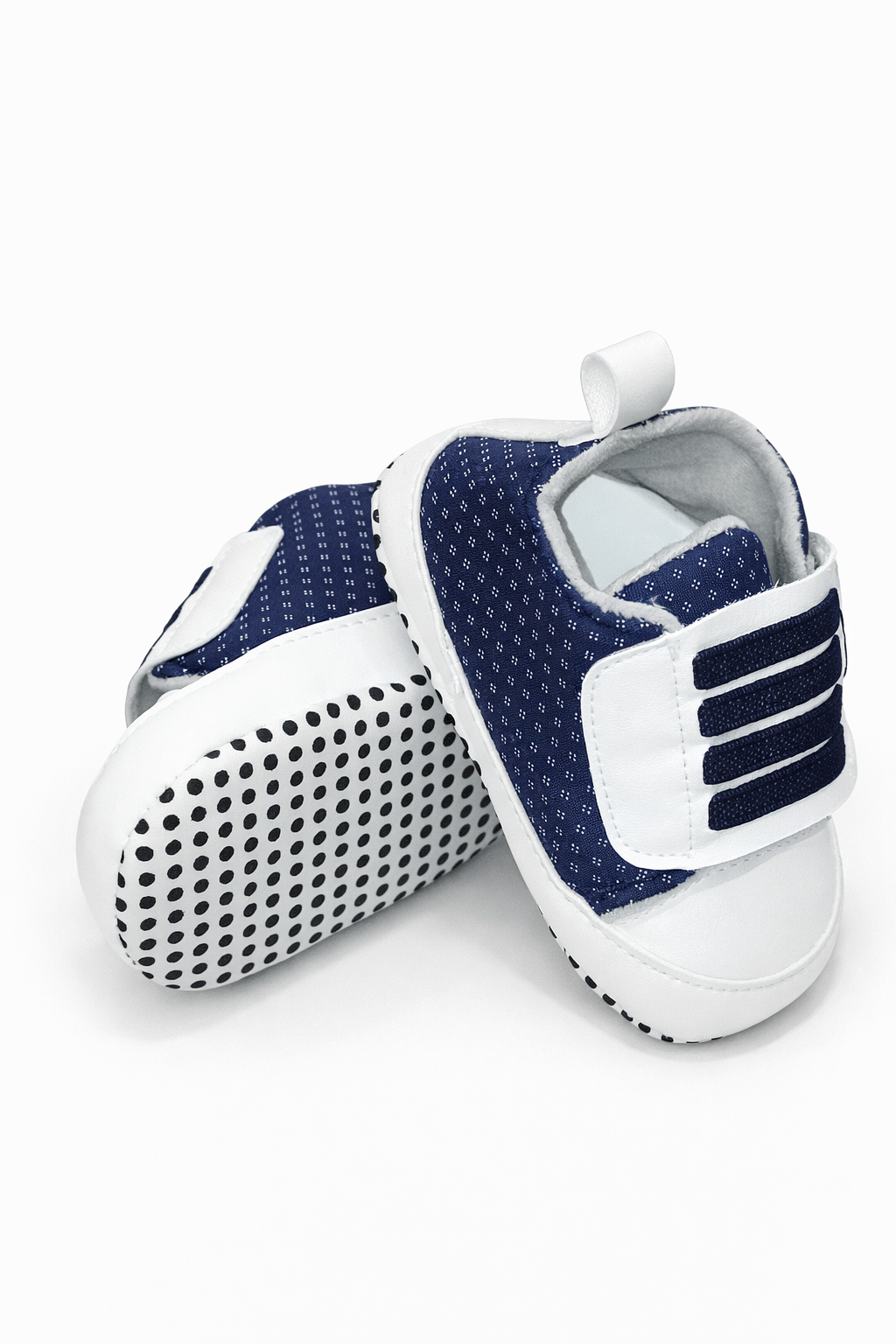 Baby First Walkers – Classic Navy and white valcro