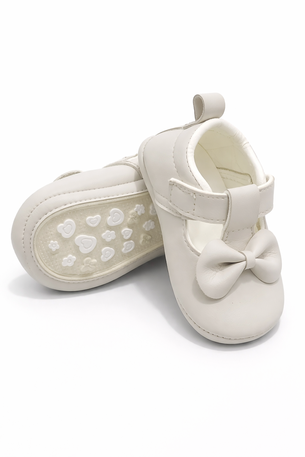 Baby First Walkers – Beige Bow Mary Janes