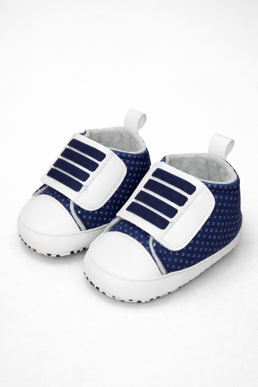 Baby First Walkers – Classic Navy and white valcro