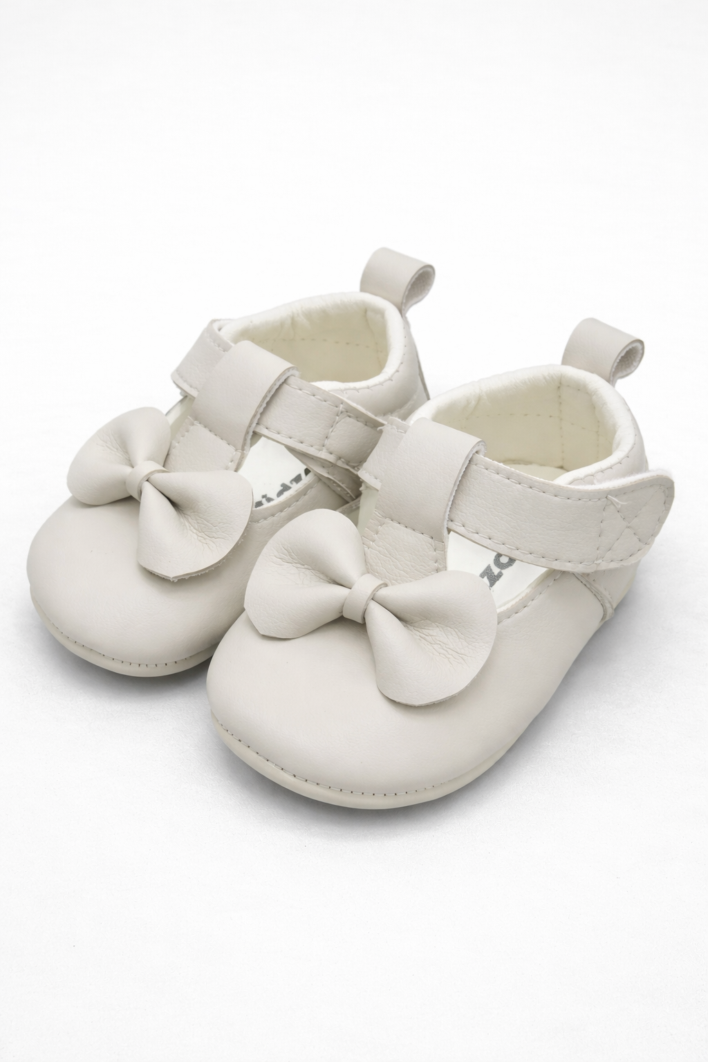 Baby First Walkers – Beige Bow Mary Janes