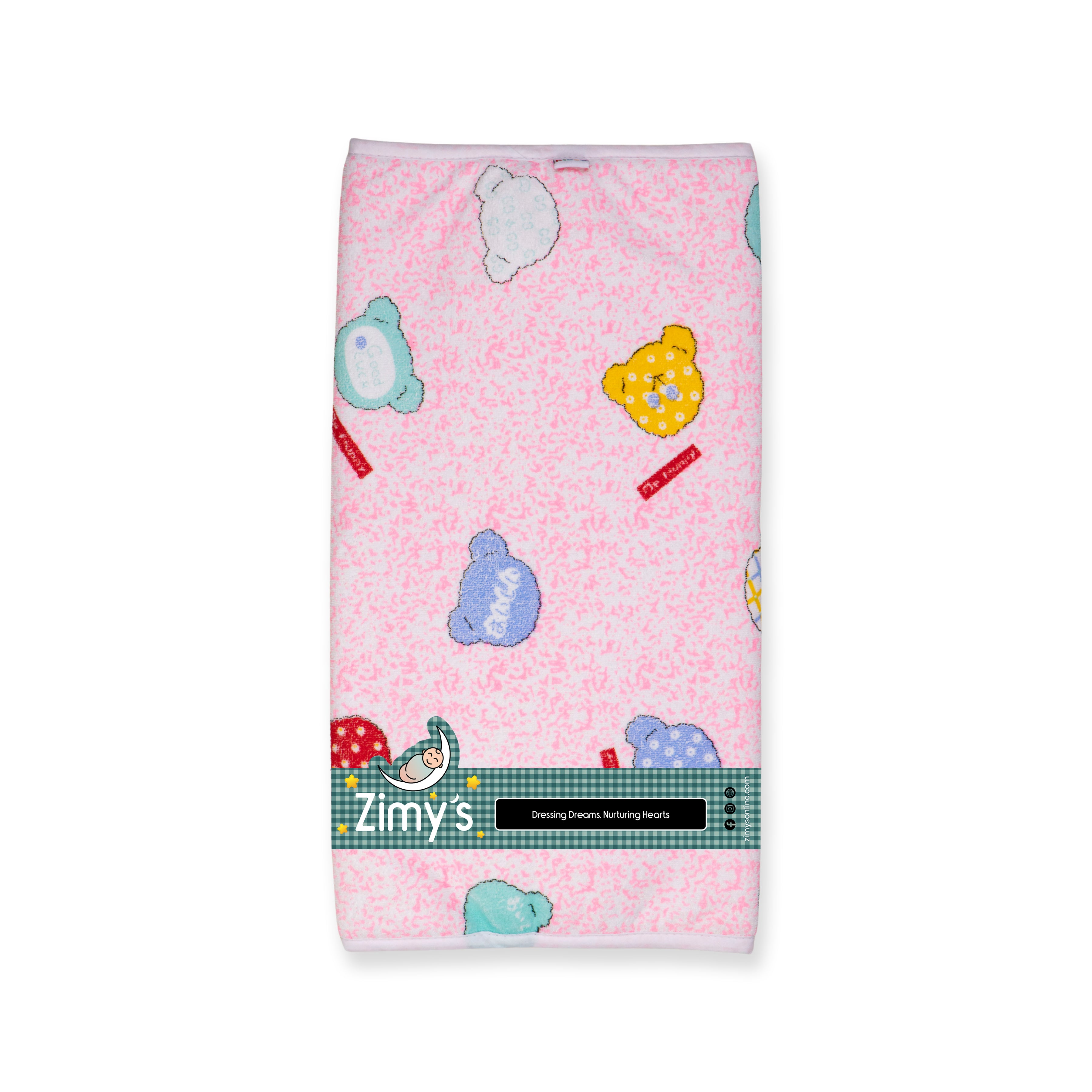 Waterproof Diaper Changing Sheet – Polka Teddy Heads (17x23) Inches)