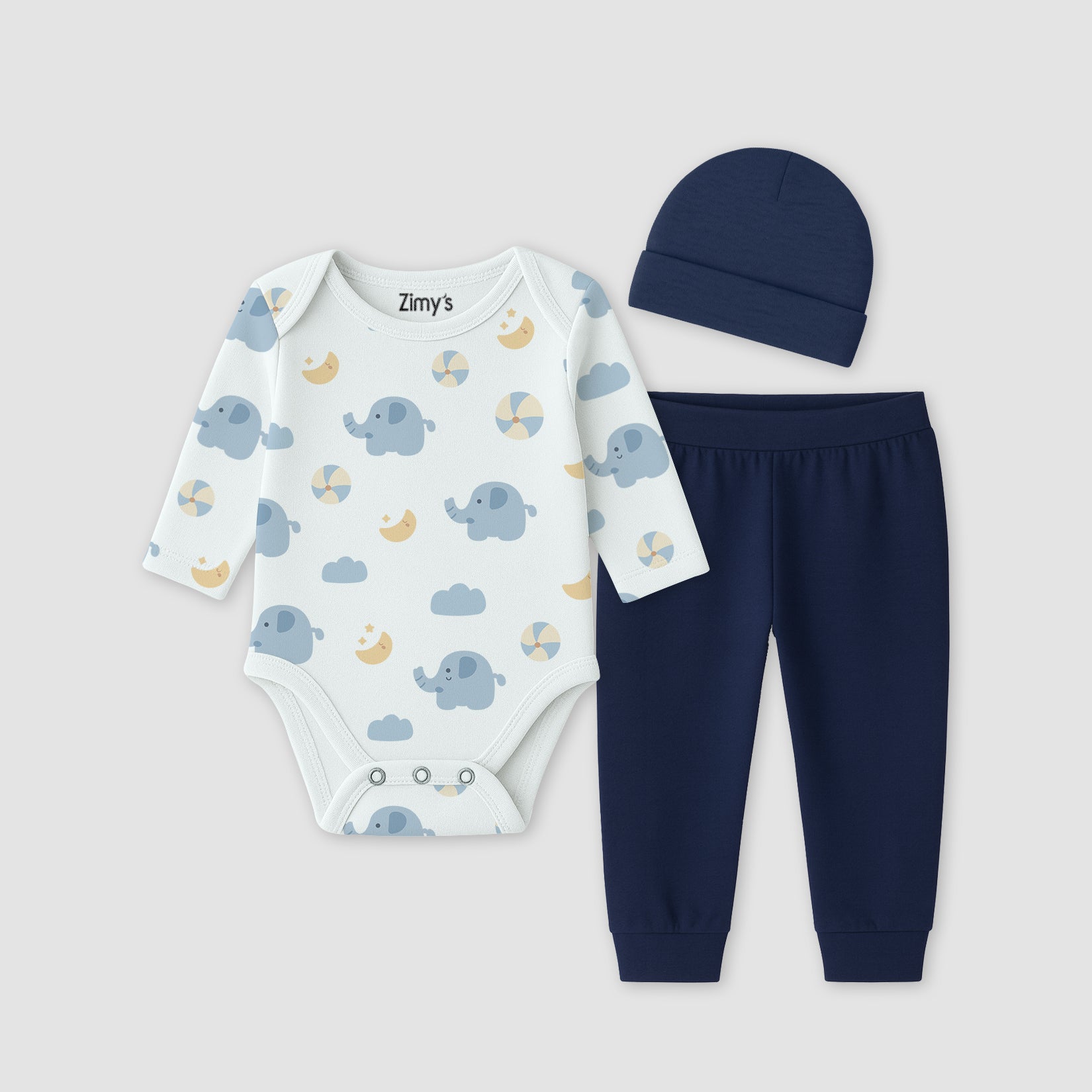 Playful Elephants 3-Piece Set