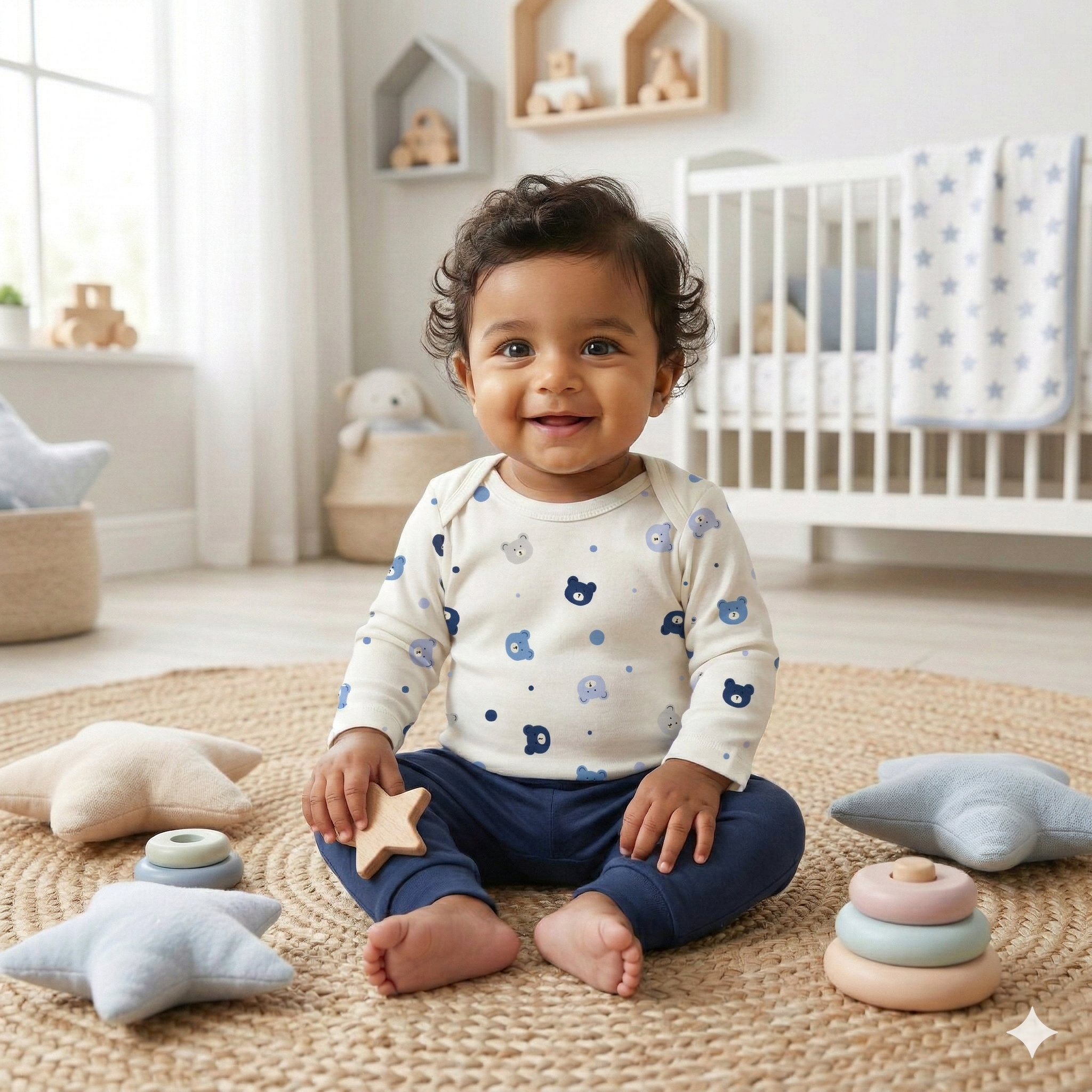 Blue Cuddle Cubs 3-Piece Set