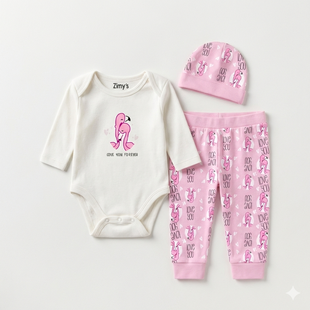 Sweet Flamingo 3-Piece Set