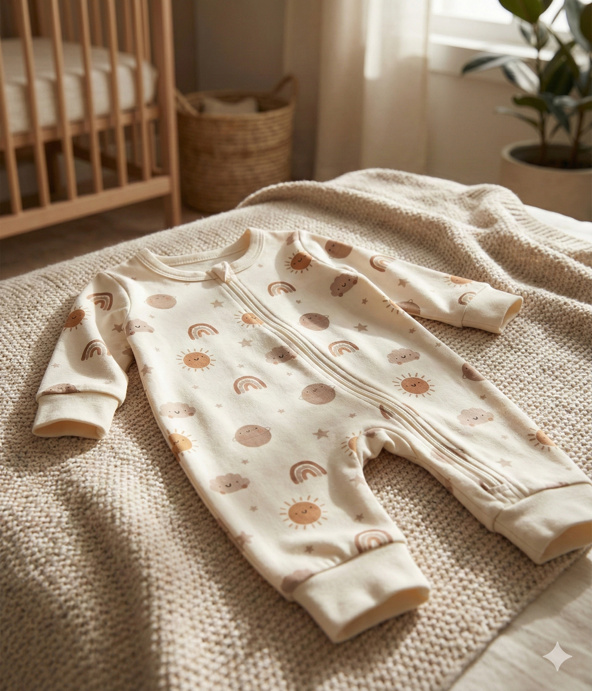 Sky Friends - Fleece Zipper Romper