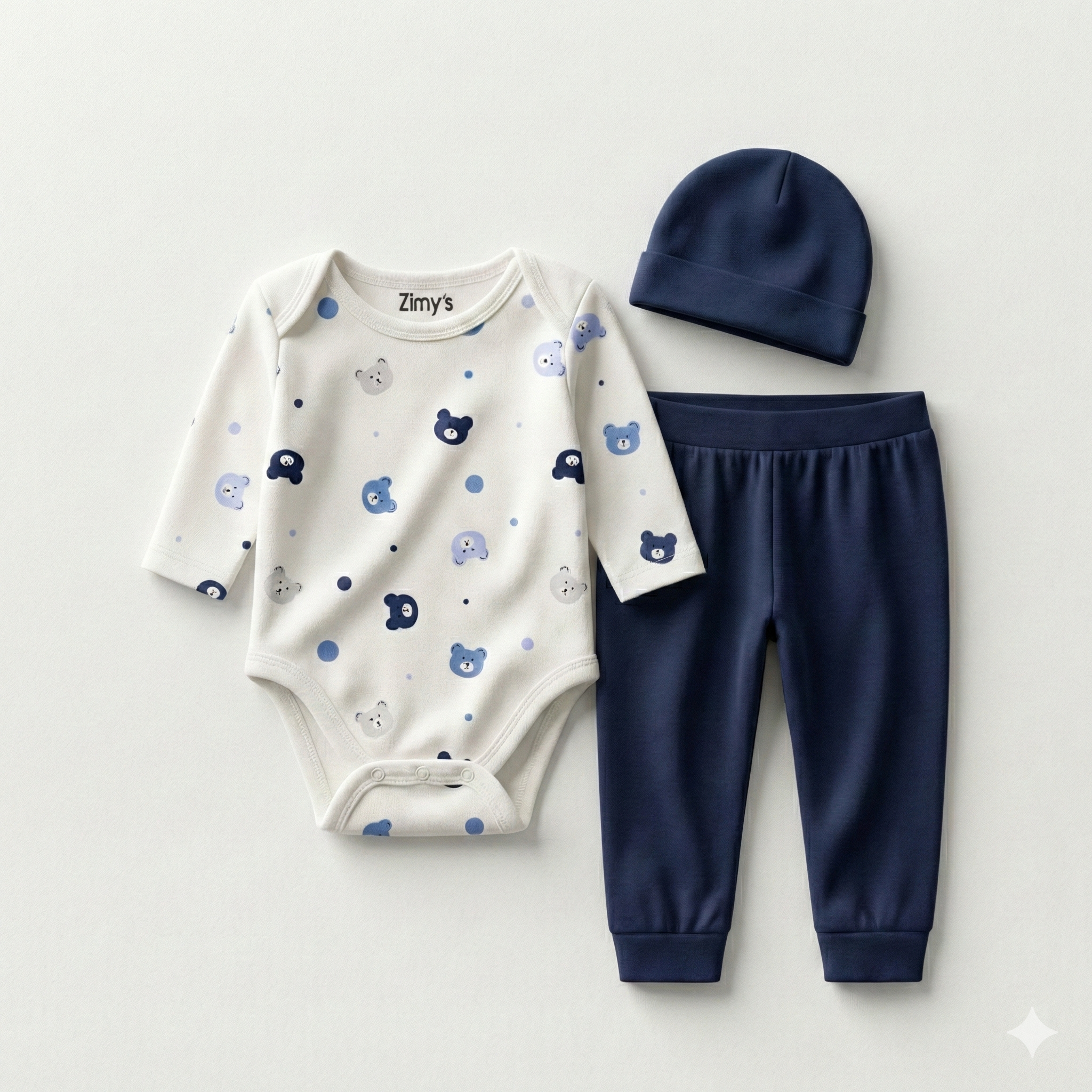 Blue Cuddle Cubs 3-Piece Set