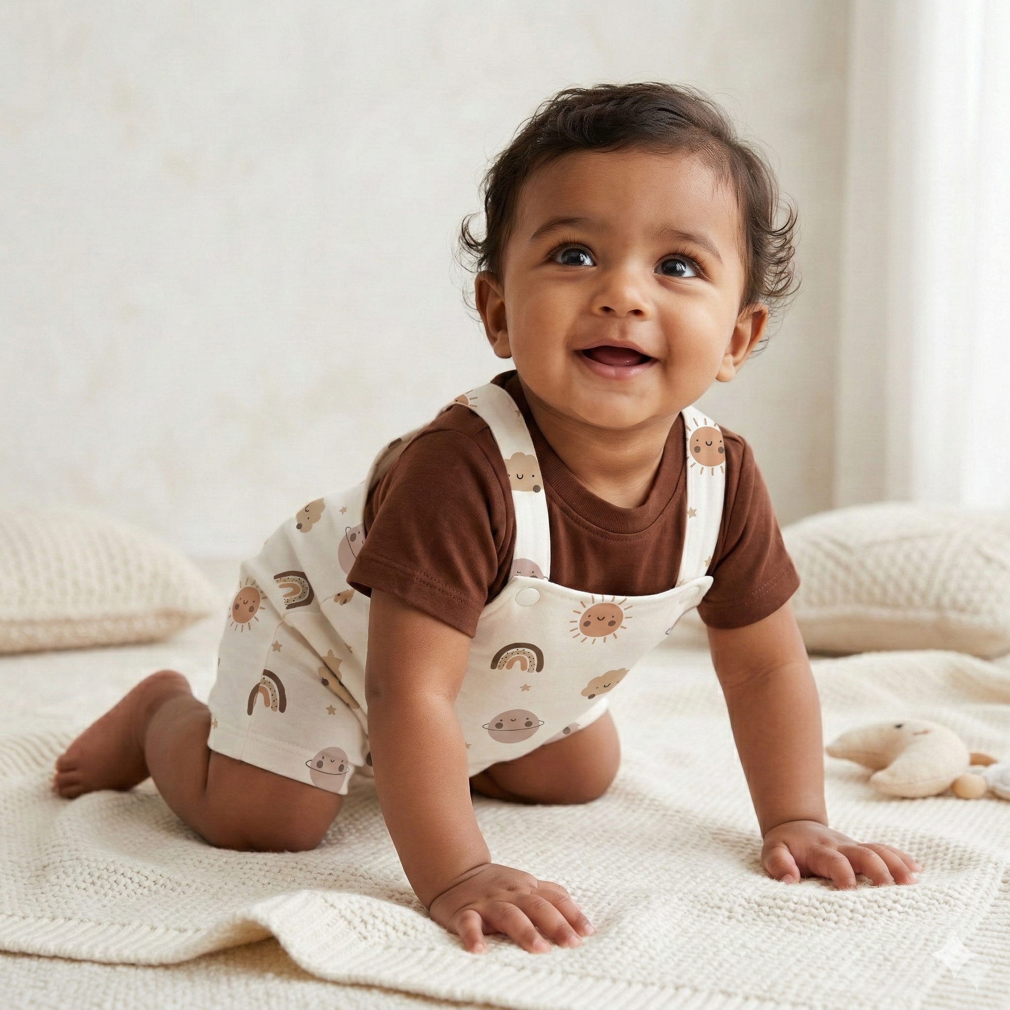 Sky Friends - Dungaree Romper