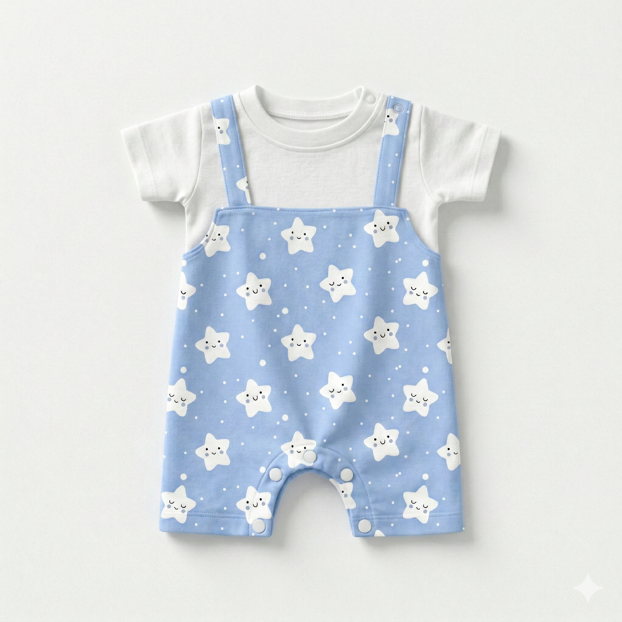 Twinkle Stars - Dungaree Romper