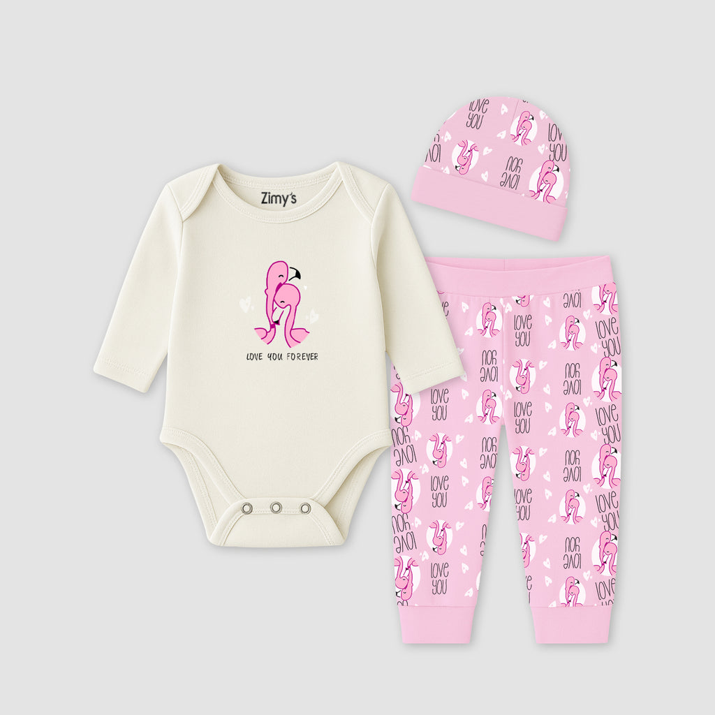 Sweet Flamingo 3-Piece Set