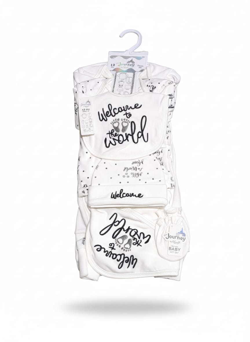 Velvet Fleece - Welcome to the World- Newborn 12-PC Starter Set