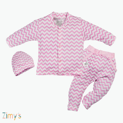 Pink Zigzag - 3 Piece Set