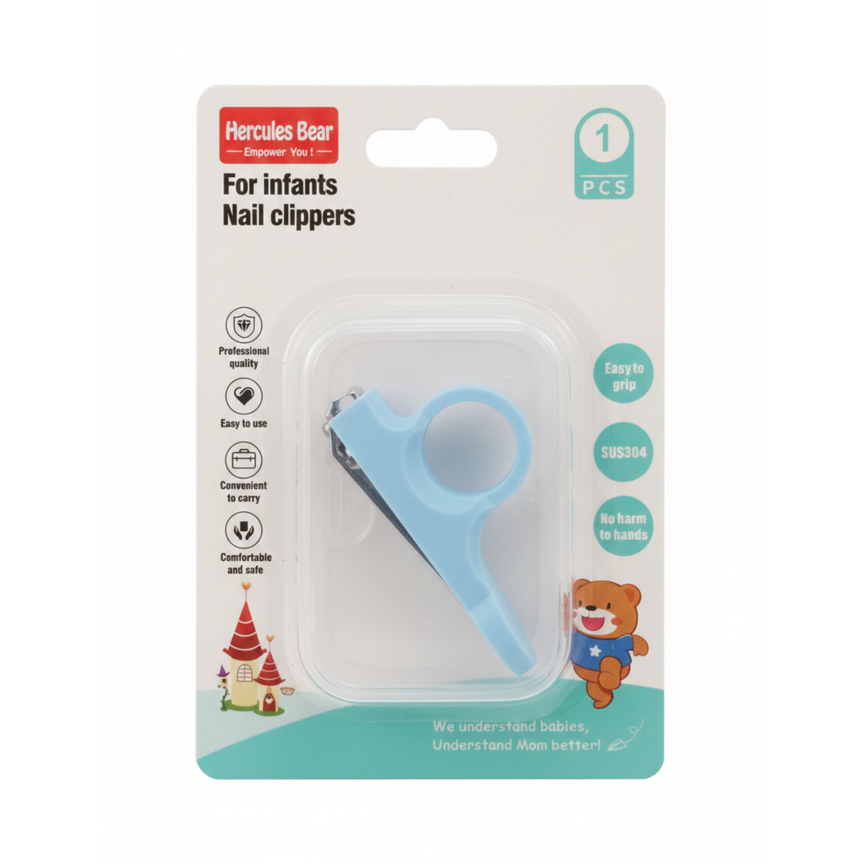 Infant Safety Nail Clipper with Finger-Loop Handle