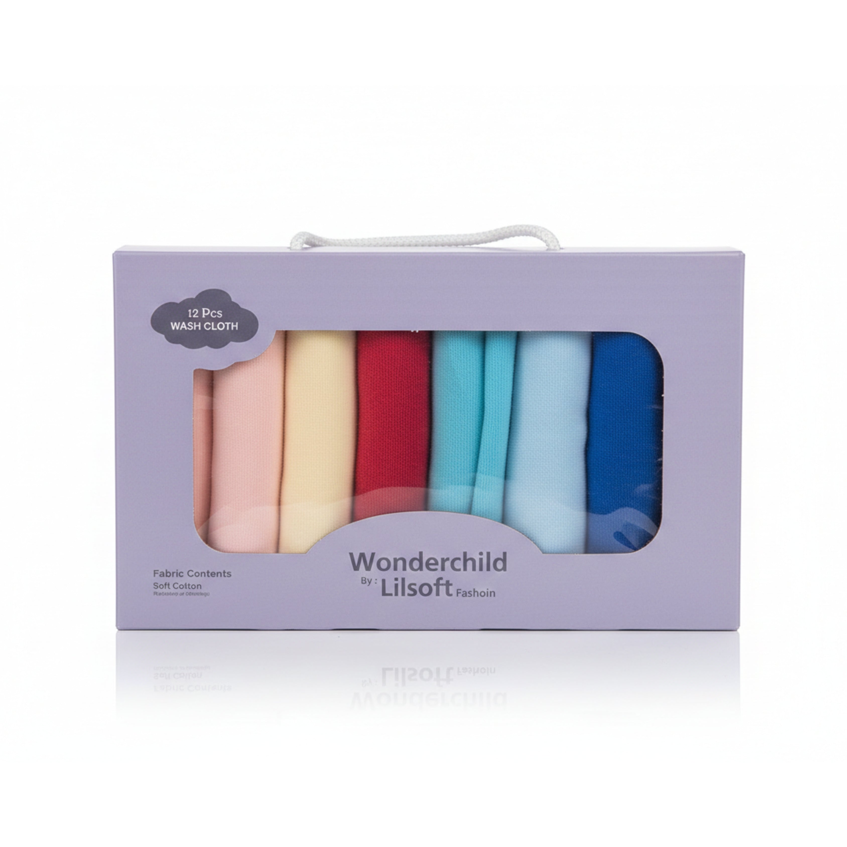 12-Piece Soft Cotton Washcloth Set – Rainbow Splash