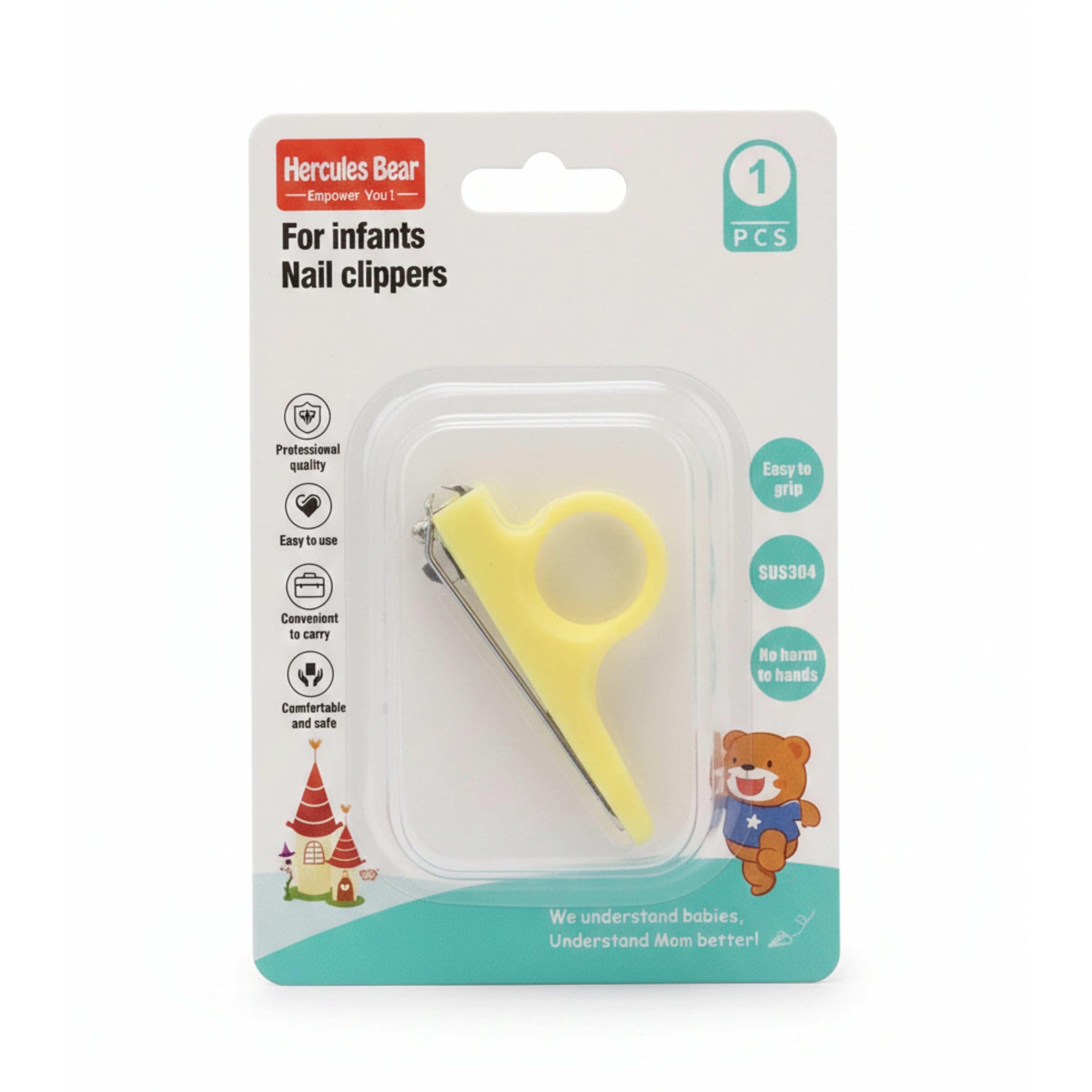 Infant Safety Nail Clipper with Finger-Loop Handle