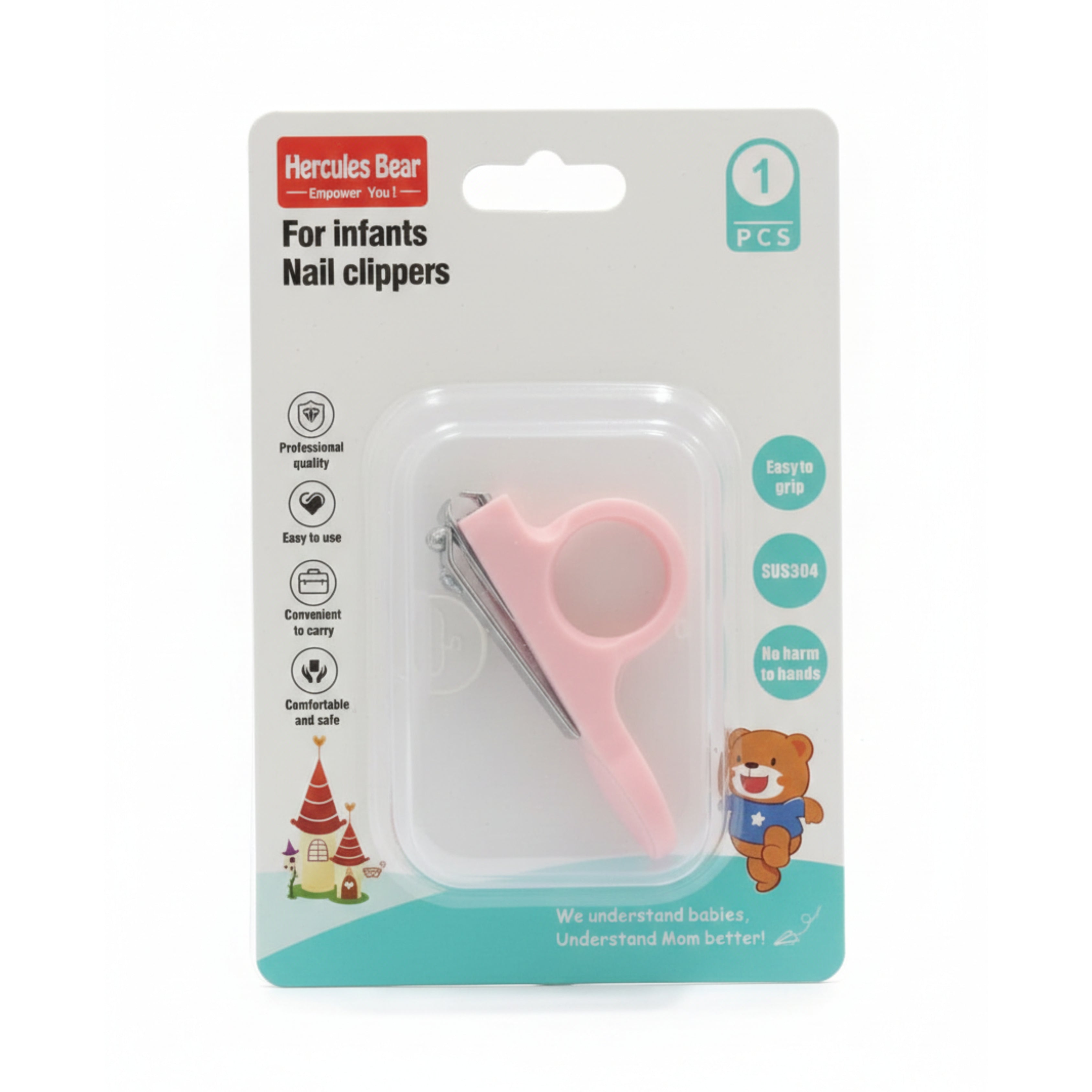 Infant Safety Nail Clipper with Finger-Loop Handle