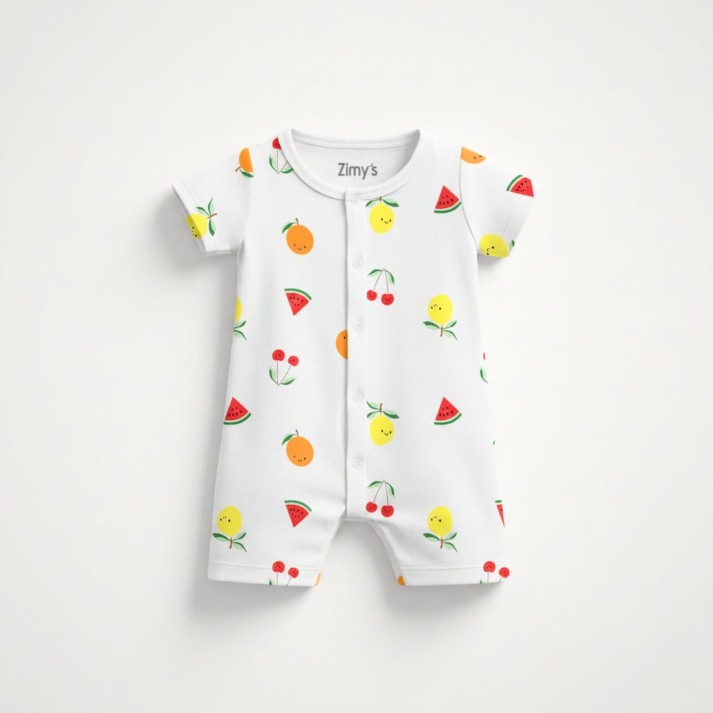 Sunny Fruits Half Length Romper