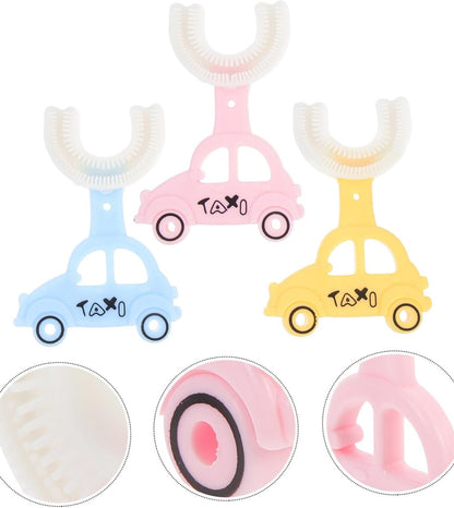 U-Shaped Silicone Toothbrush – Car Design for Kids – Baby Oral Care