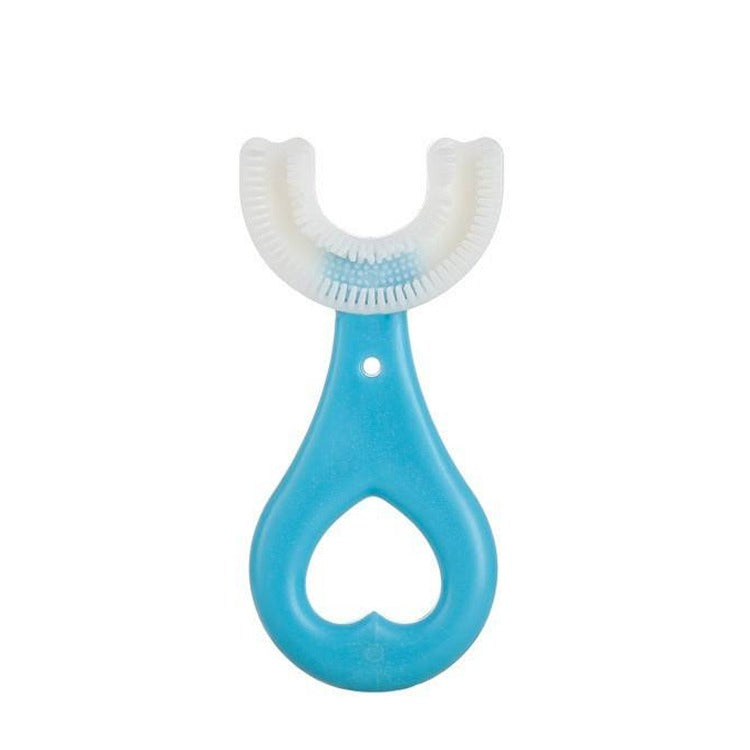 U-Shaped Baby Toothbrush – Soft Silicone with Heart Grip – Baby Oral Care