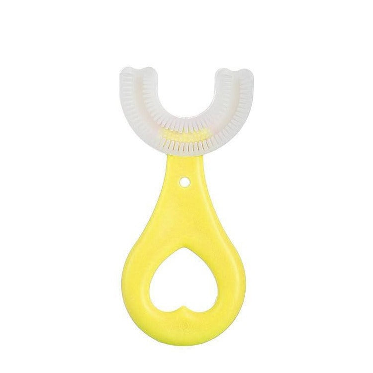 U-Shaped Baby Toothbrush – Soft Silicone with Heart Grip – Baby Oral Care