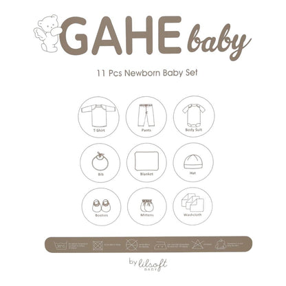 Turtle baby 11-Piece Newborn Baby Gift Set - Premium Soft Cotton Newborn Starter Set