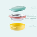 Dinosaur Kids' Thermal Bowl – Stainless Steel Insulated Baby Feeding Bowl – Food Warmer Bowl