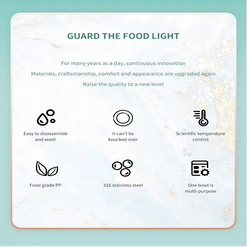 Dinosaur Kids' Thermal Bowl – Stainless Steel Insulated Baby Feeding Bowl – Food Warmer Bowl