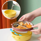 Dinosaur Kids' Thermal Bowl – Stainless Steel Insulated Baby Feeding Bowl – Food Warmer Bowl