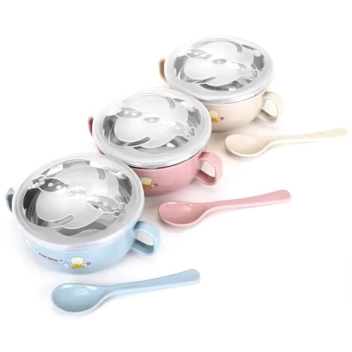 Kids' Insulated Stainless Steel Baby Bowl | Thermal Feeding Bowl