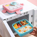 Kids Elephant Stackable Bento Lunch Box – Multi-Compartment Container with Sauce Pot