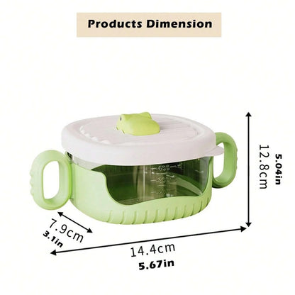 Toddler Feeding Set – Non-Slip Silicone Bowl & Straw Sippy Cup (Food-Grade PP & Silicone)