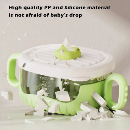 Toddler Feeding Set – Non-Slip Silicone Bowl & Straw Sippy Cup (Food-Grade PP & Silicone)
