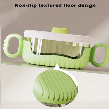 Toddler Feeding Set – Non-Slip Silicone Bowl & Straw Sippy Cup (Food-Grade PP & Silicone)