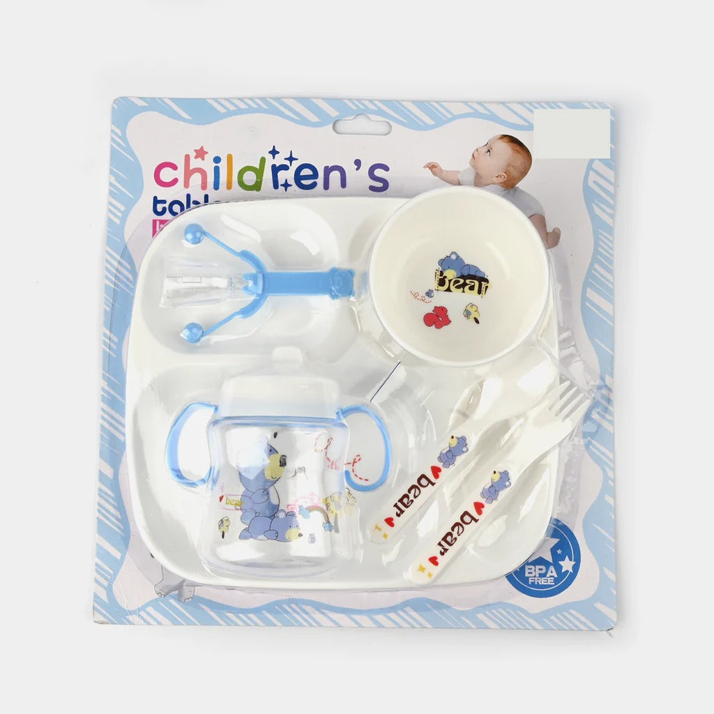 5-Piece Baby Dinnerware Set – BPA-Free Divided Plate Tableware For Babies