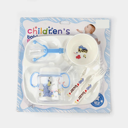 5-Piece Baby Dinnerware Set – BPA-Free Divided Plate Tableware For Babies