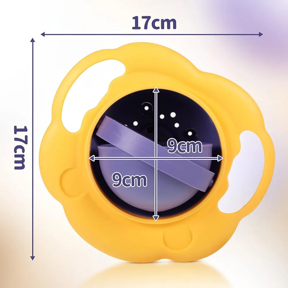 Non-Spill Gyro Feeding Bowl – 360° Spill-Proof Gyro Bowl for Toddlers (Food-Grade & Easy Clean)