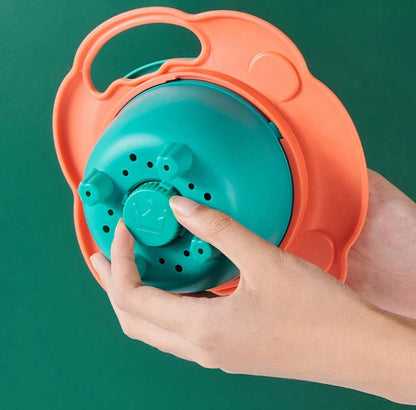 Non-Spill Gyro Feeding Bowl – 360° Spill-Proof Gyro Bowl for Toddlers (Food-Grade & Easy Clean)