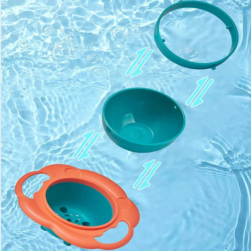 Non-Spill Gyro Feeding Bowl – 360° Spill-Proof Gyro Bowl for Toddlers (Food-Grade & Easy Clean)