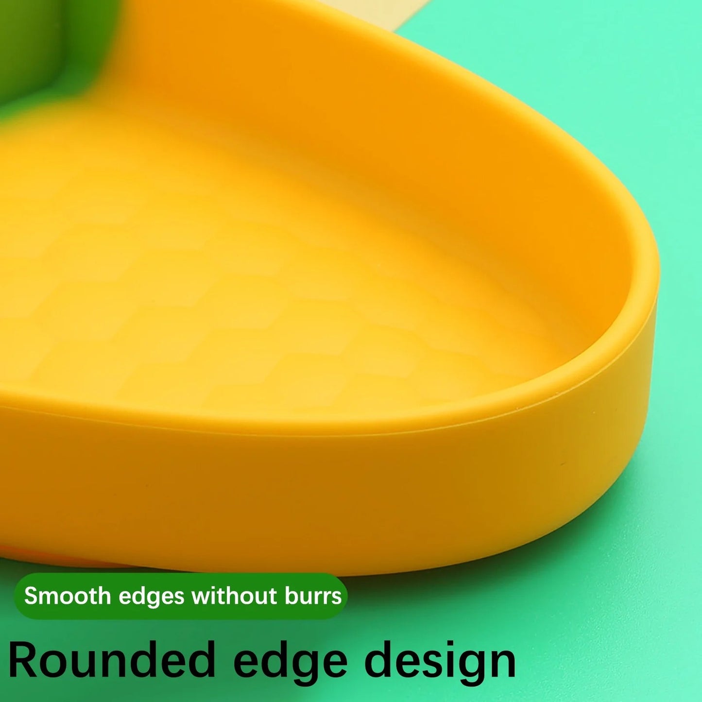Sweet Corn Silicone Suction Plate & Utensil Set – Spill-Proof Baby & Toddler Dinnerware Set – Divided Baby Feeding Plate