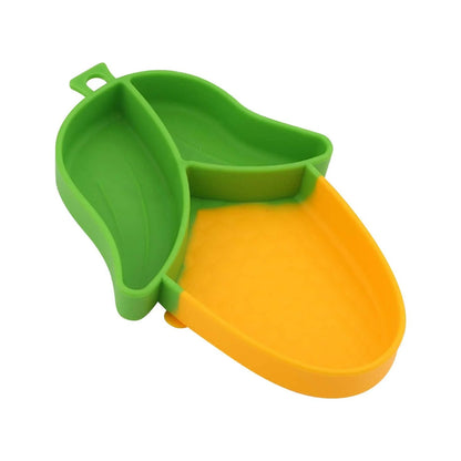 Sweet Corn Silicone Suction Plate & Utensil Set – Spill-Proof Baby & Toddler Dinnerware Set – Divided Baby Feeding Plate