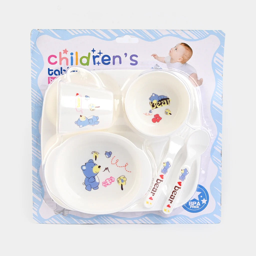 5-Piece Kids Dinnerware Set – BPA-Free Divided Plate Tableware For Kids