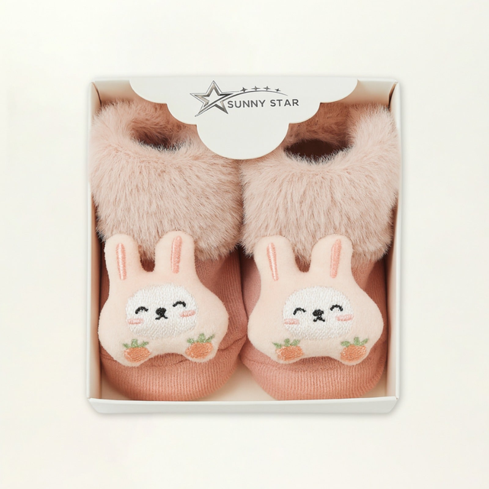 Baby Booties – Infant Soft Socks (Peach Bunny)