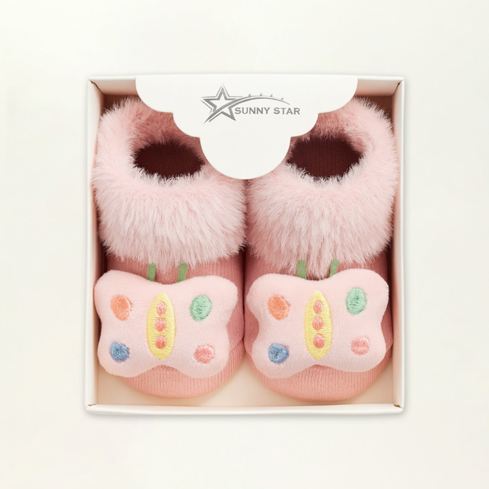 Baby Booties – Infant Soft Socks (Pink Butterfly)