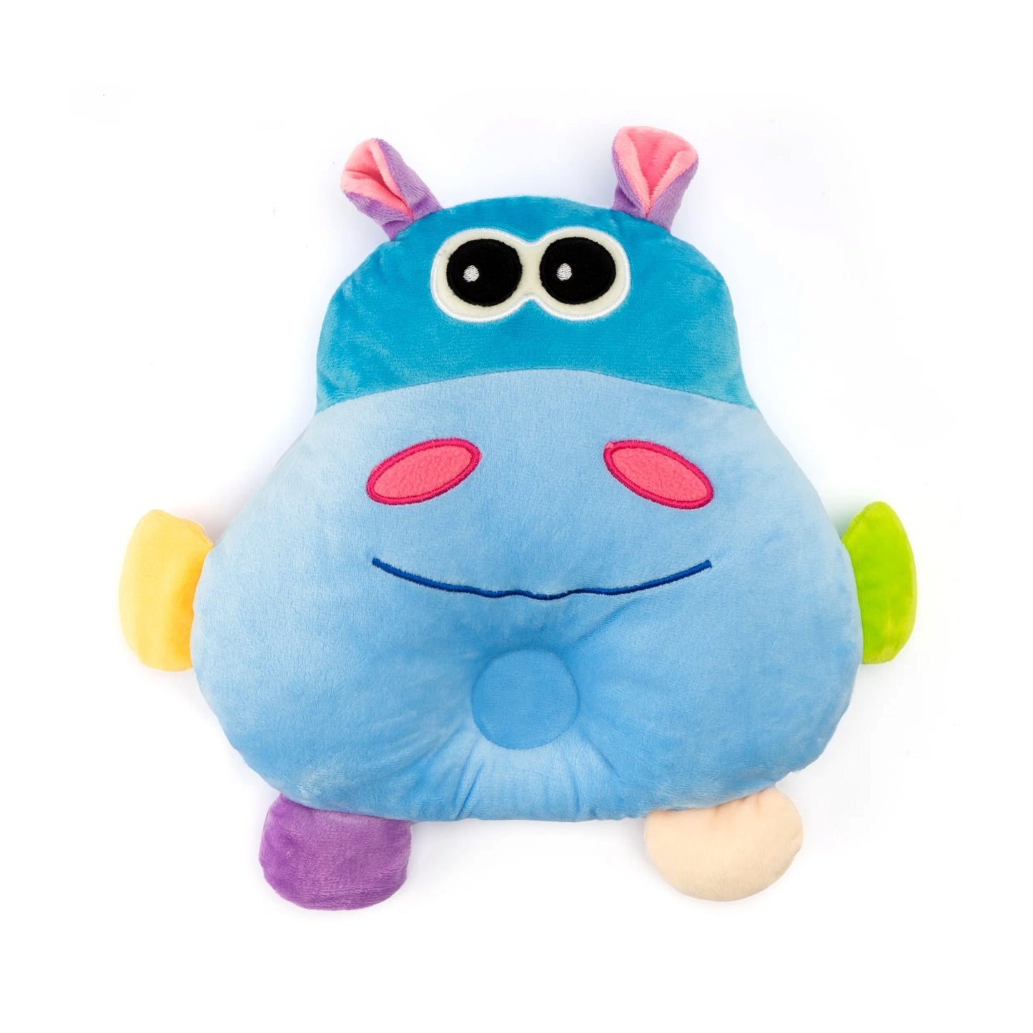 Hippo Baby Soft Plush Head Pillow – Baby Head Shaping Pillow