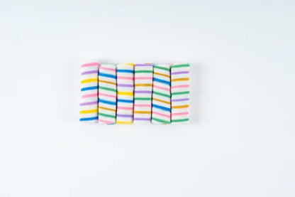 6-Piece Striped Baby Towel Set – Colorful Soft Washcloths for Daily Use